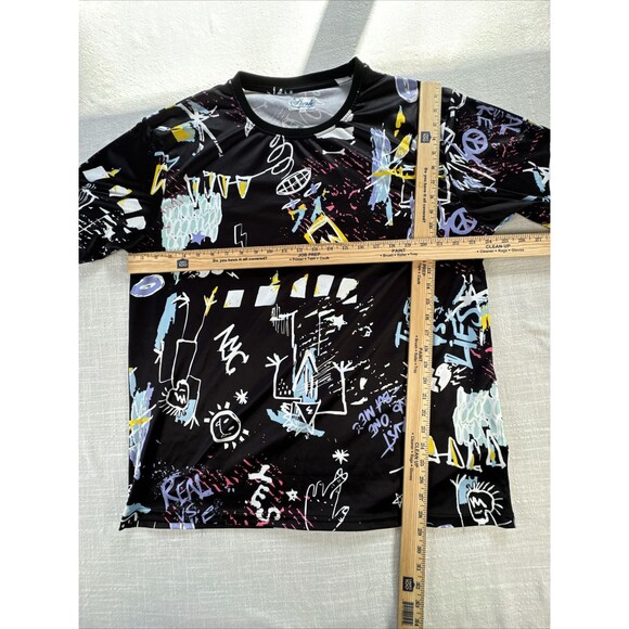 Fresh Prints of Bel Air‎ Multi-Color Printed Shirt Adult  2X - HEM UNDONE - Picture 3 of 10
